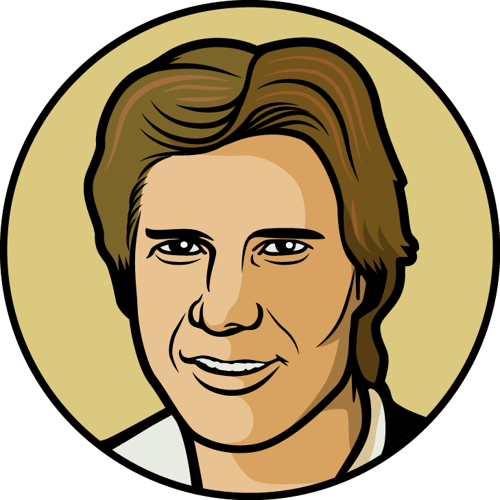 Han Solo - Quarterback - Draw Han Solo Easy Step Clipart (729x729), Png Download
