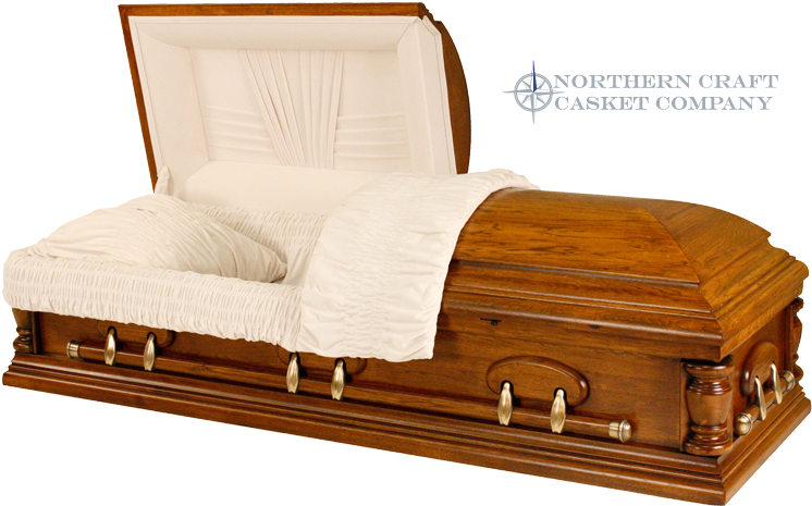 Jackson Pecan - Wood Coffin Box Usa Clipart (800x499), Png Download