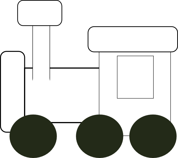 Train Outline - Train Clipart (600x531), Png Download