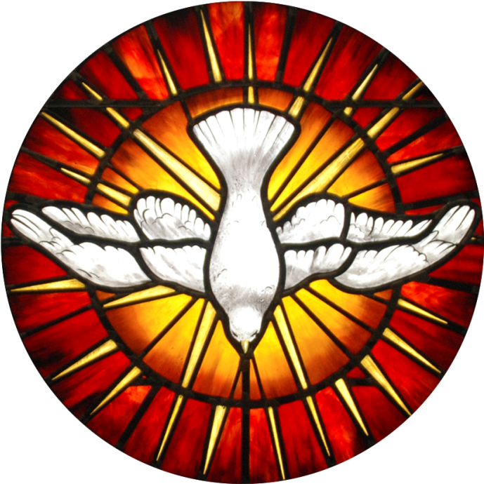 Charismatic Prayer Group - Holy Spirit Stained Glass Pentecost Dove Clipart (779x768), Png Download