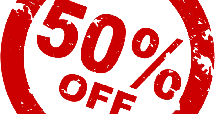 50 Off Discount Png - Sign Clipart (900x480), Png Download