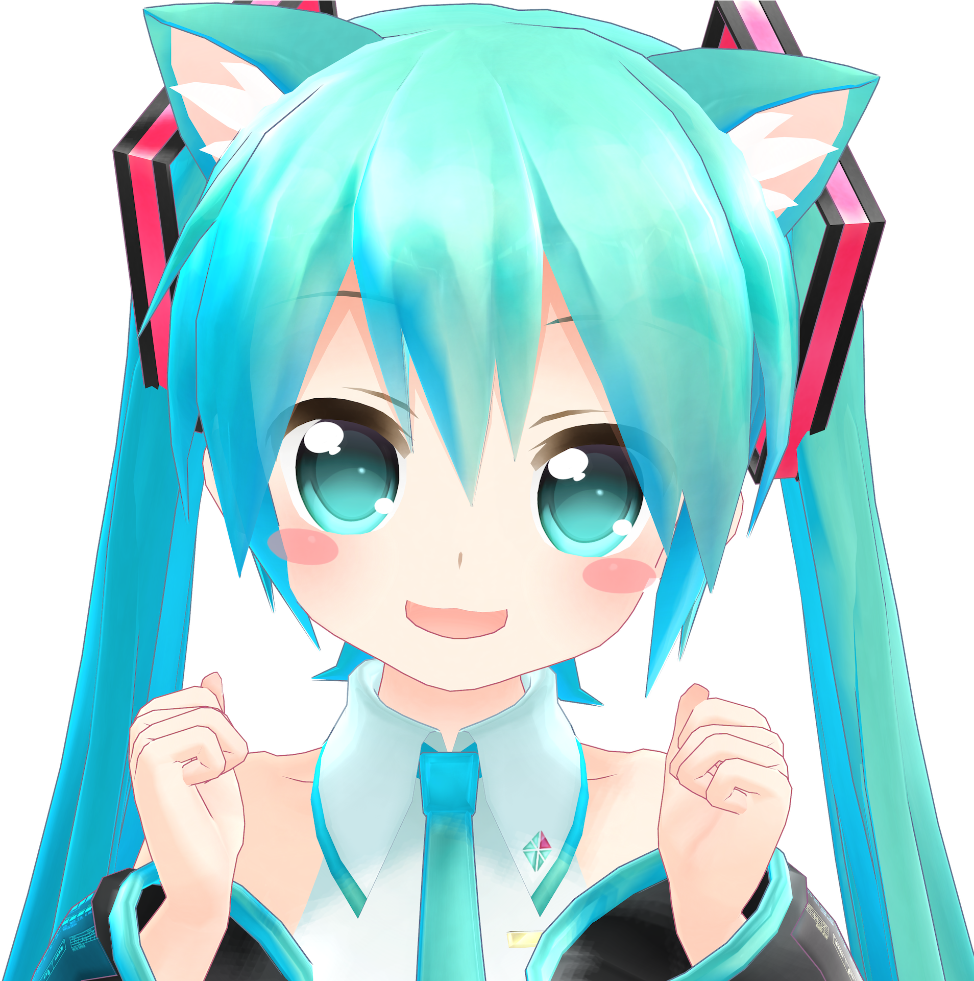 View Fullsize Hatsune Miku Image - Anime De Chicas Feliz Clipart (1920x1920), Png Download