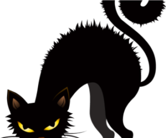 Black Cat Halloween Clipart - Png Download (640x480), Png Download