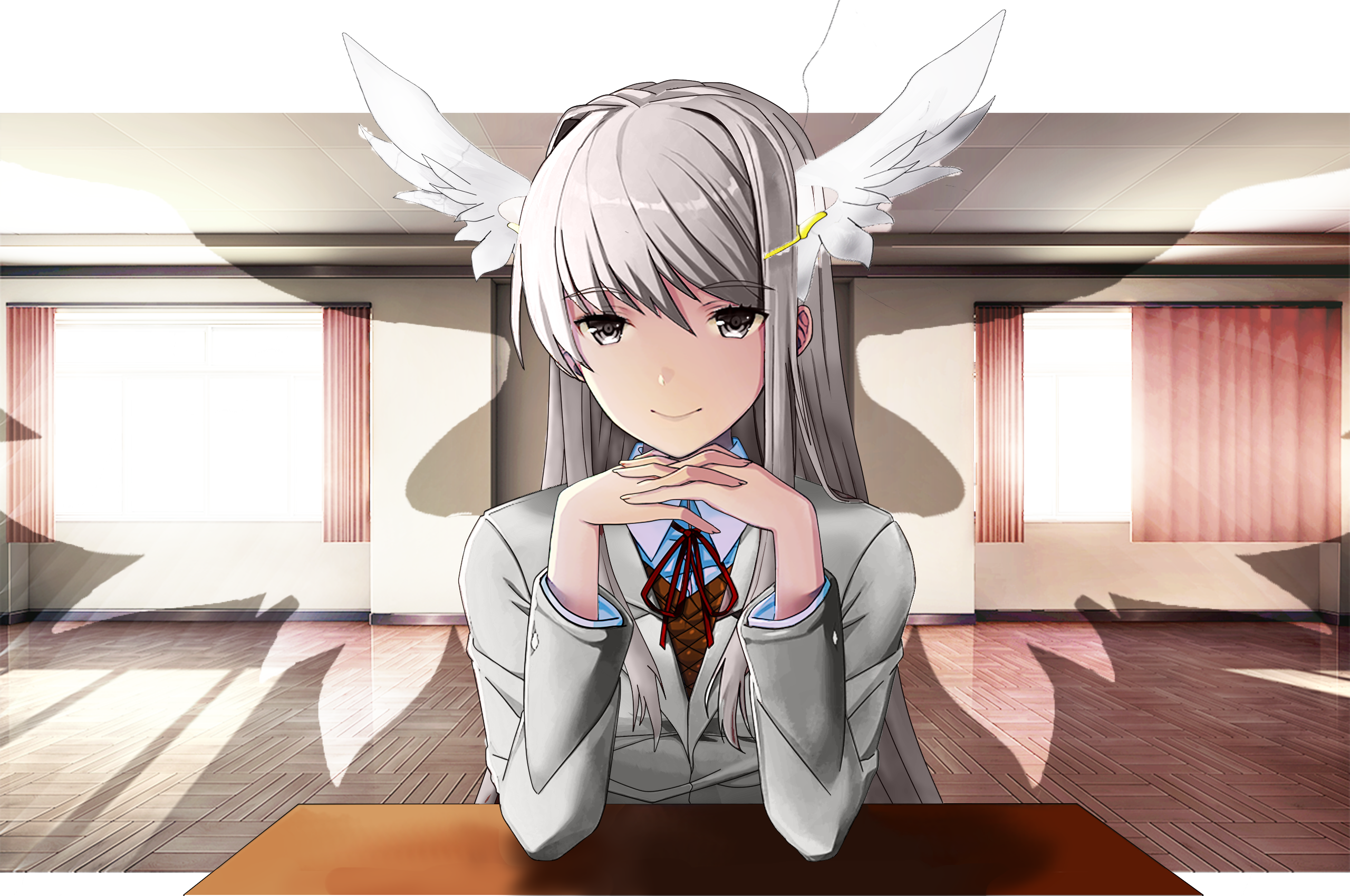 Anime Mammal Human Hair Color Anime Mangaka - Monika & Knuckles Clipart (2560x1700), Png Download