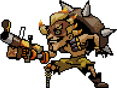 Overwatch Junkrat Png - Junkrat Overwatch Pixel Spray Clipart (600x600), Png Download