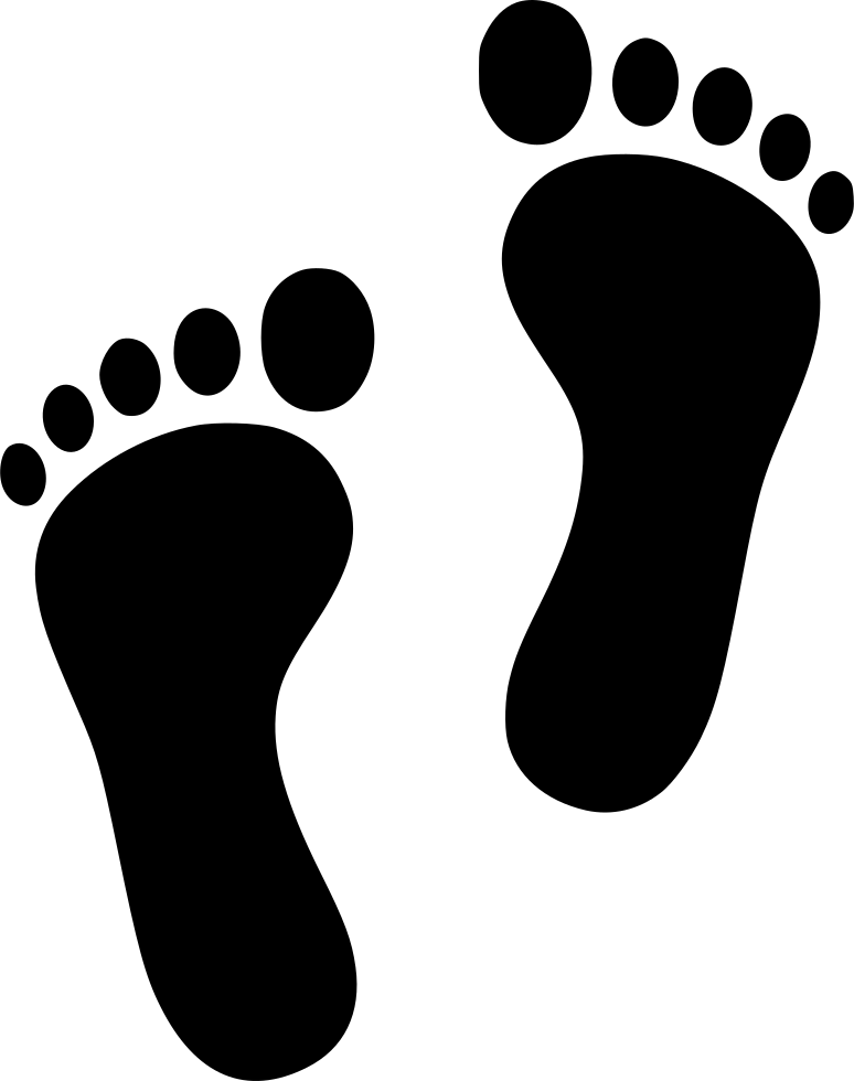 Download Png File Svg - Baby Footprints Silhouette Clipart - Large ...