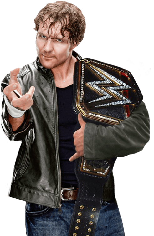 Dean Ambrose Leather With Belt - Wwe Dean Clipart (570x786), Png Download