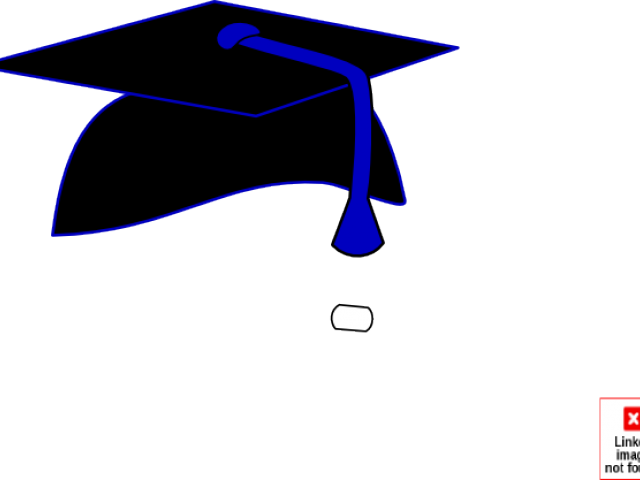 Graduation Cap With Blue Tassel Clipart (640x480), Png Download