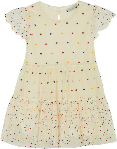 Cream Karina Hearts Tulle Dress - Pattern Clipart (700x700), Png Download