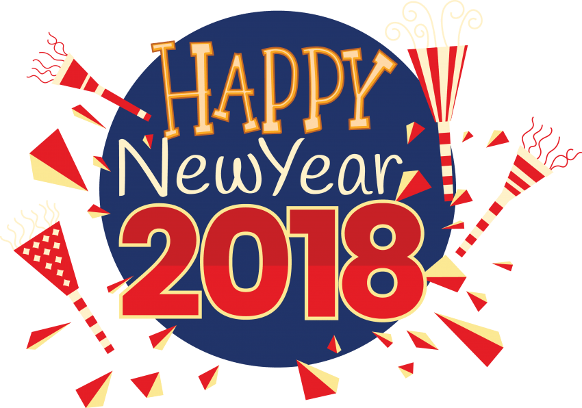 Free Png Download Happy New Year 2018 Png Images Background - Poster Clipart (850x596), Png Download