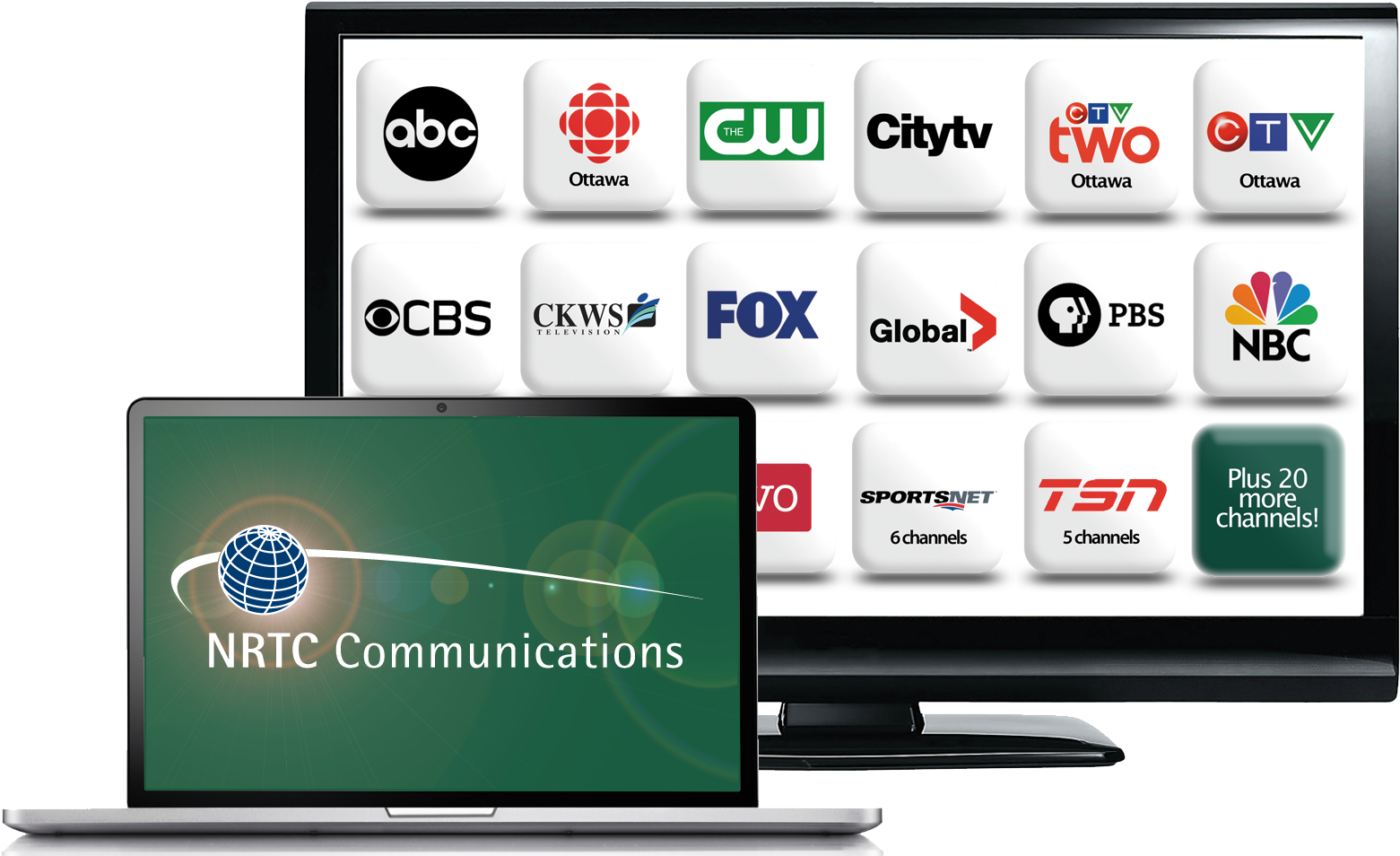 The Best Value Basic Tv Lineup On The Market Tsn, Sportsnet, - Led-backlit Lcd Display Clipart (1570x958), Png Download