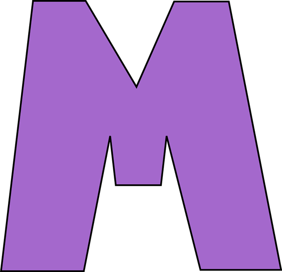 Purple Letter M Clip Art - Purple Letter M - Png Download (570x550), Png Download