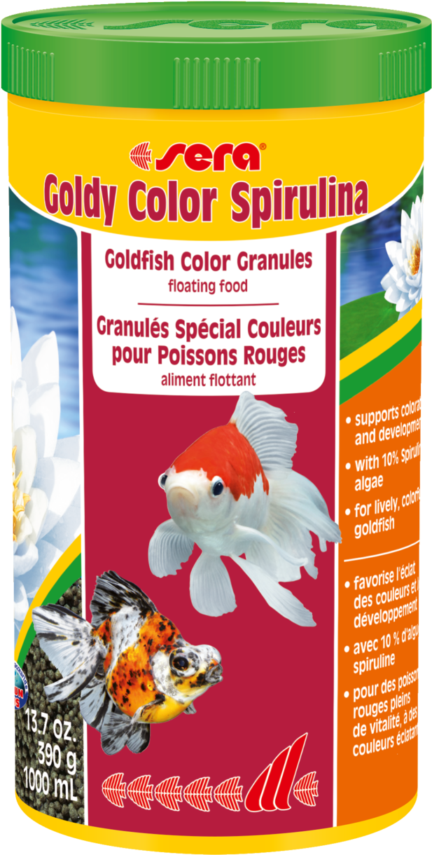 00883 Int Sera Goldy Color Spirulina 1000 Ml - Sera Goldy Color Spirulina 1000ml Clipart (647x1280), Png Download
