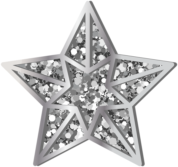 Star Silver Transparent Png Clip Art - Silver Stars Clipart (600x563), Png Download