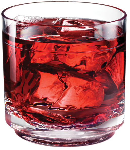Drinique Elite Rocks Glass 10 Ounce With Cranberry - Old Fashioned Glass Clipart (600x600), Png Download