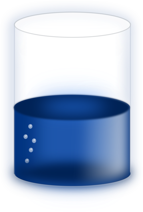Beaker Glass Wordcamp Israel Opacity - Vaso Con Liquido Azul Clipart (509x749), Png Download