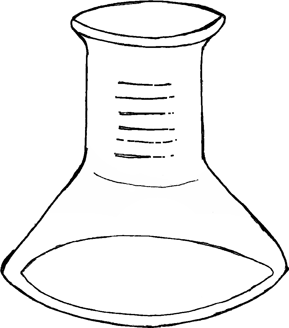 Beaker Clipart Black And White - Vase - Png Download (1095x1228), Png Download