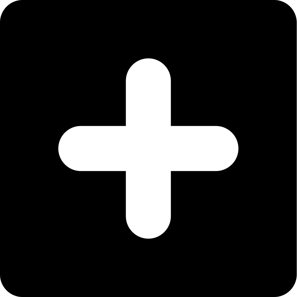 White Plus Inside A Black Square Symbol Comments - White Plus Symbol Png Clipart (981x980), Png Download