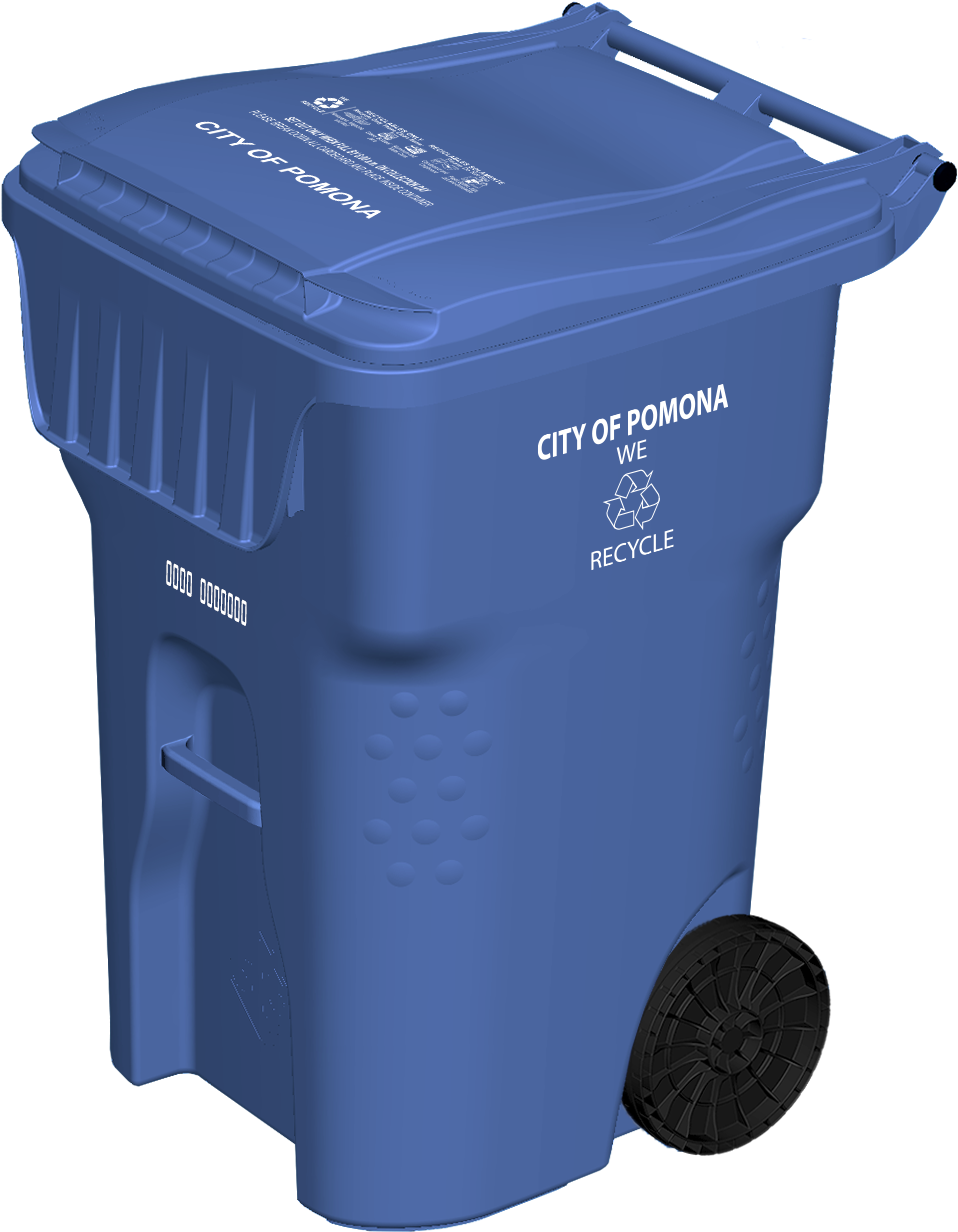 Pomona Ca Recycle Cart Render - Plastic Clipart (1041x1425), Png Download