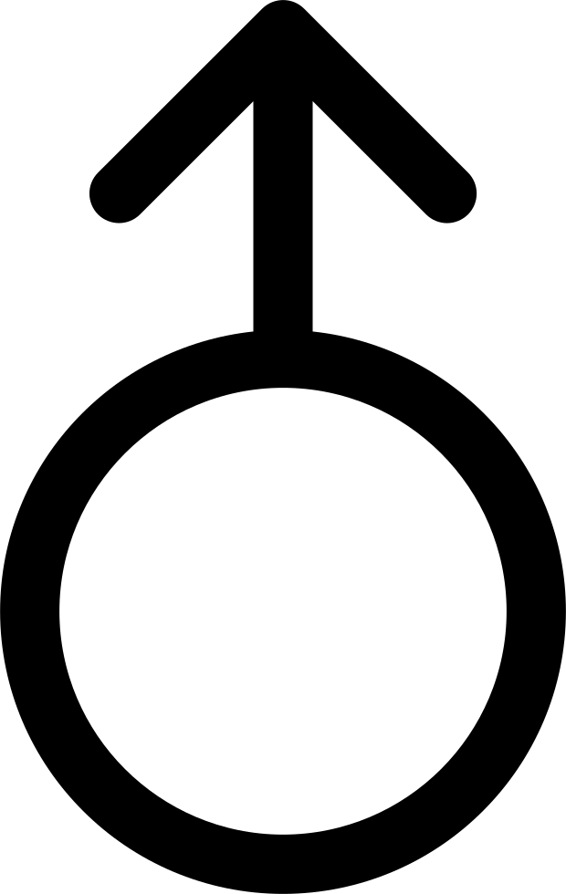 Circle Outline With An Arrow Pointing Up Comments - Uranus Zodiac Signs Clipart (620x980), Png Download