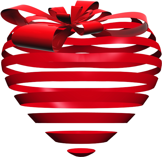 Transparent Heart Strips Png Clipart Pictureu200b Gallery - L Amour En Cadeau (600x593), Png Download