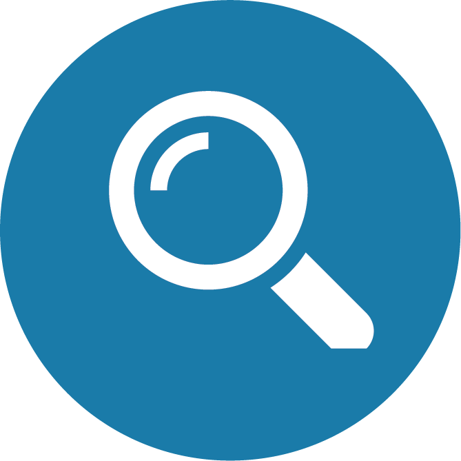 Search Icon Blue Circle - Customer Icon Png Clipart (669x669), Png Download