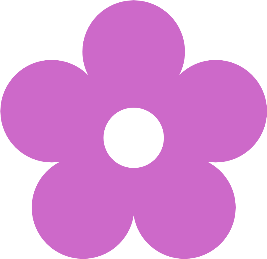 Purple Flower Clipart 60 Flower - Colorful Flower Clipart - Png Download (999x990), Png Download