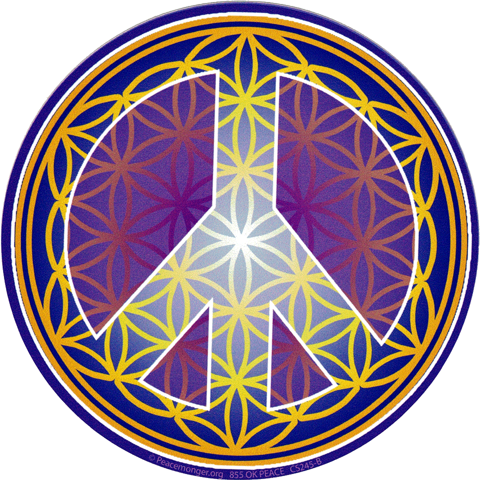 Flower Of Life Peace Symbol Clipart (979x978), Png Download
