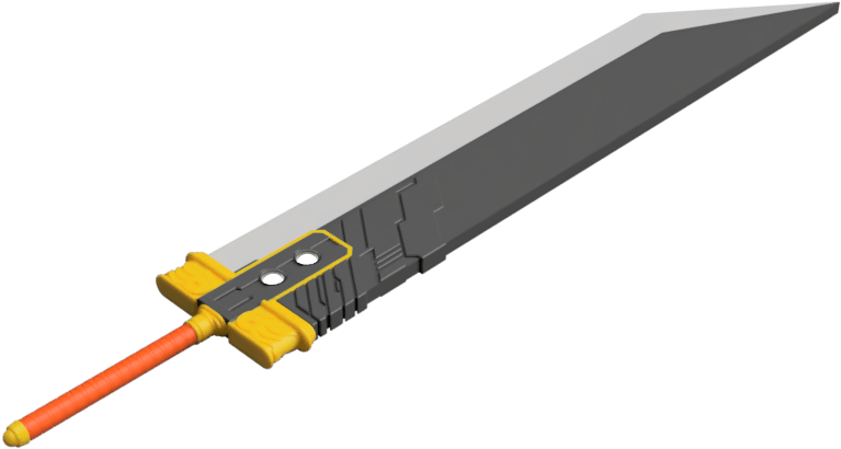 Stl Files Final Fantasy Vii - Japanese Saw Clipart (1102x620), Png Download