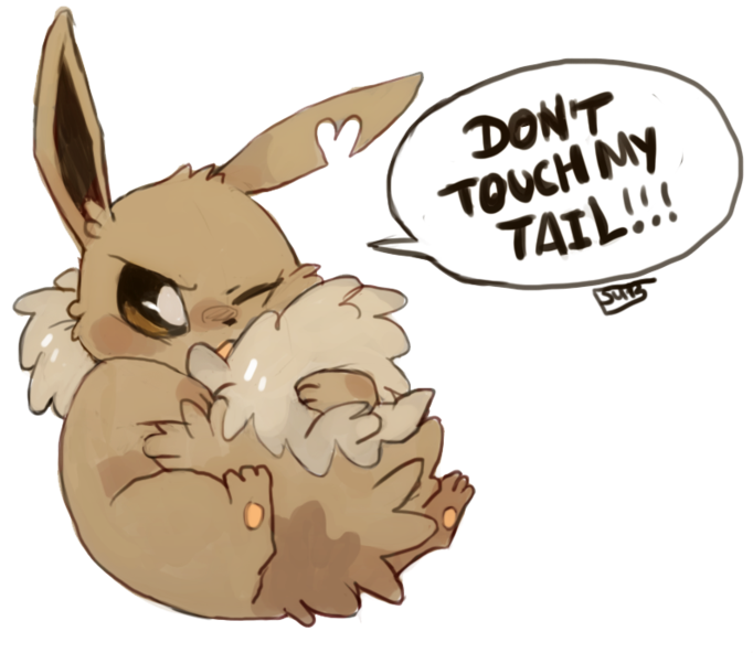 The Grumpy Eevee , - Eevee Don T Touch My Tail Clipart (800x592), Png Download