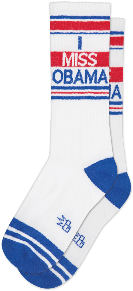 I Miss Obama Socks By Gumball Poodle - Sock Clipart (898x1024), Png Download