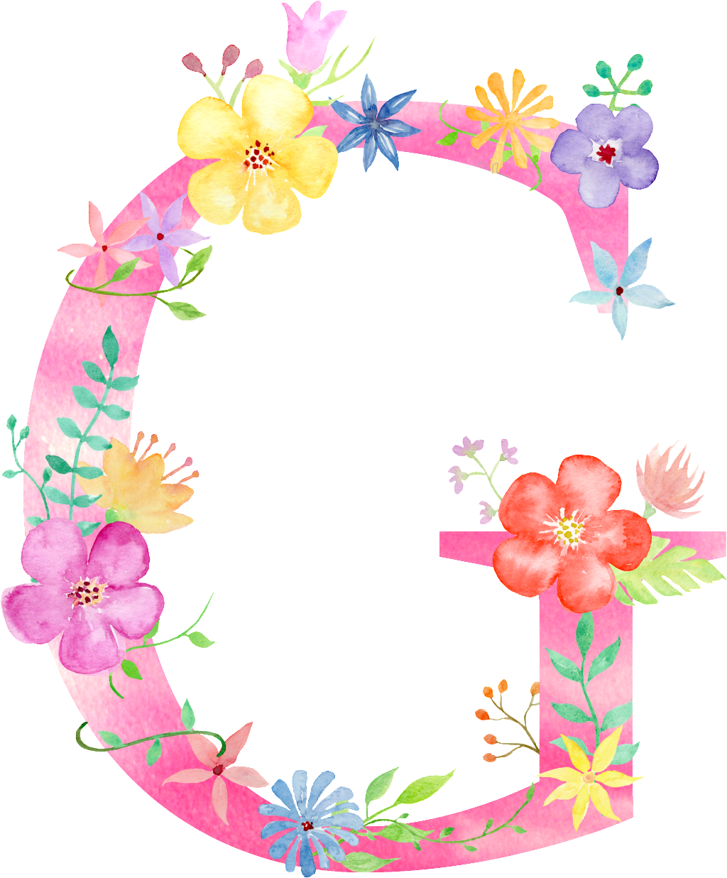 Flowers Vectors Clipart Moon - Png Download (1024x1236), Png Download