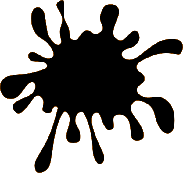 Small - Black Paint Splatter Clip Art - Png Download (600x568), Png Download