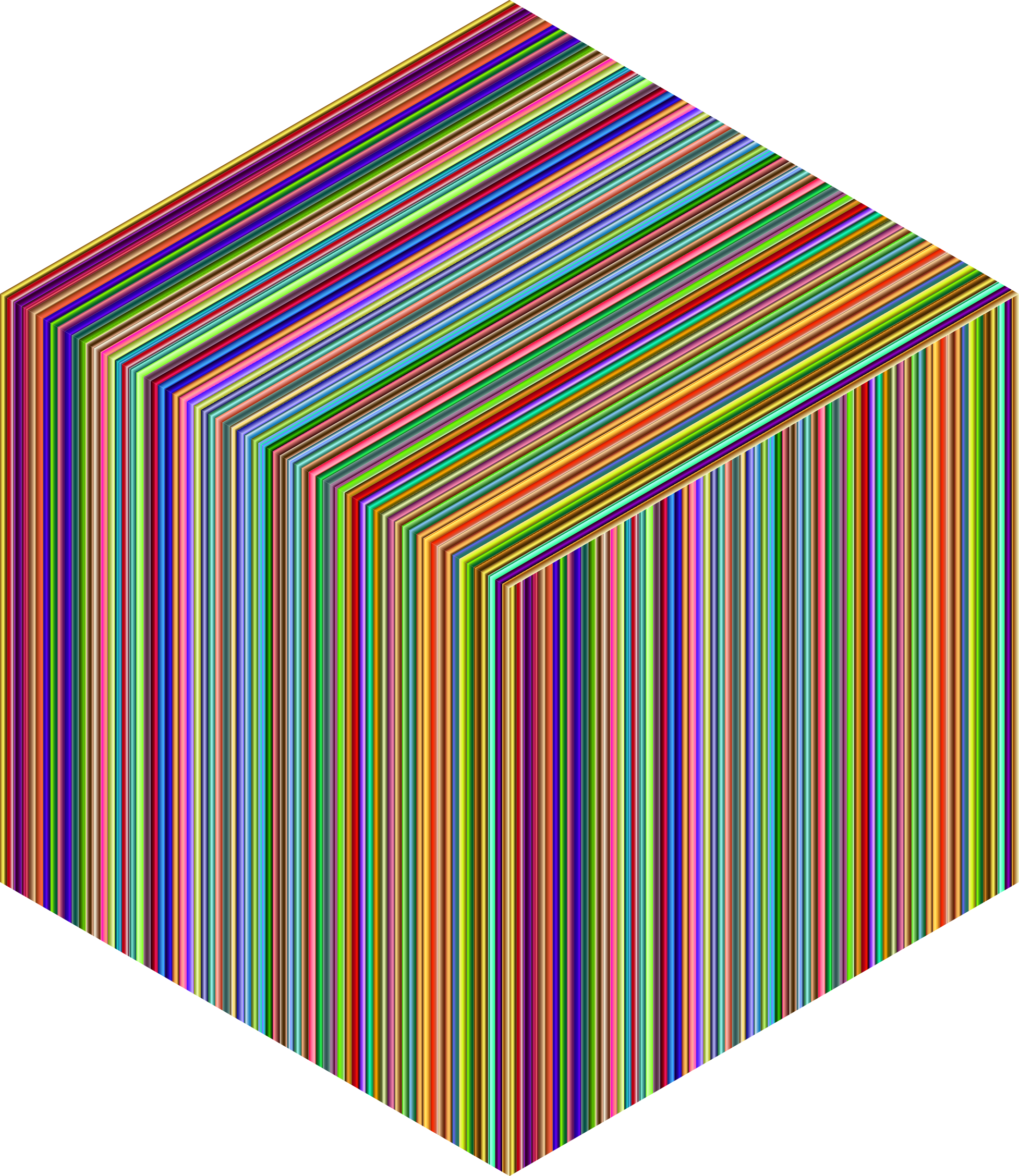 This Free Icons Png Design Of Prismatic Striped Cube Clipart (1954x2256), Png Download