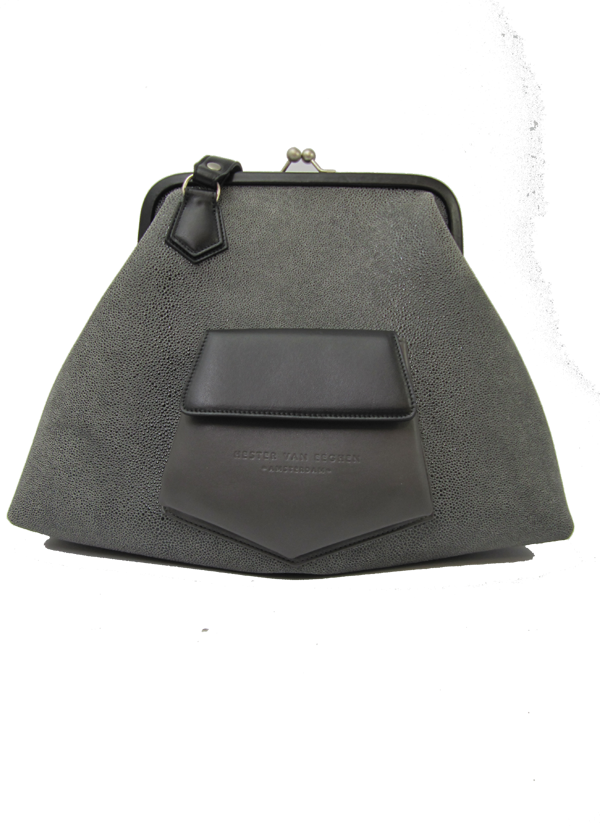 Cookie Monster Grey Print Suede - Kelly Bag Clipart (600x826), Png Download