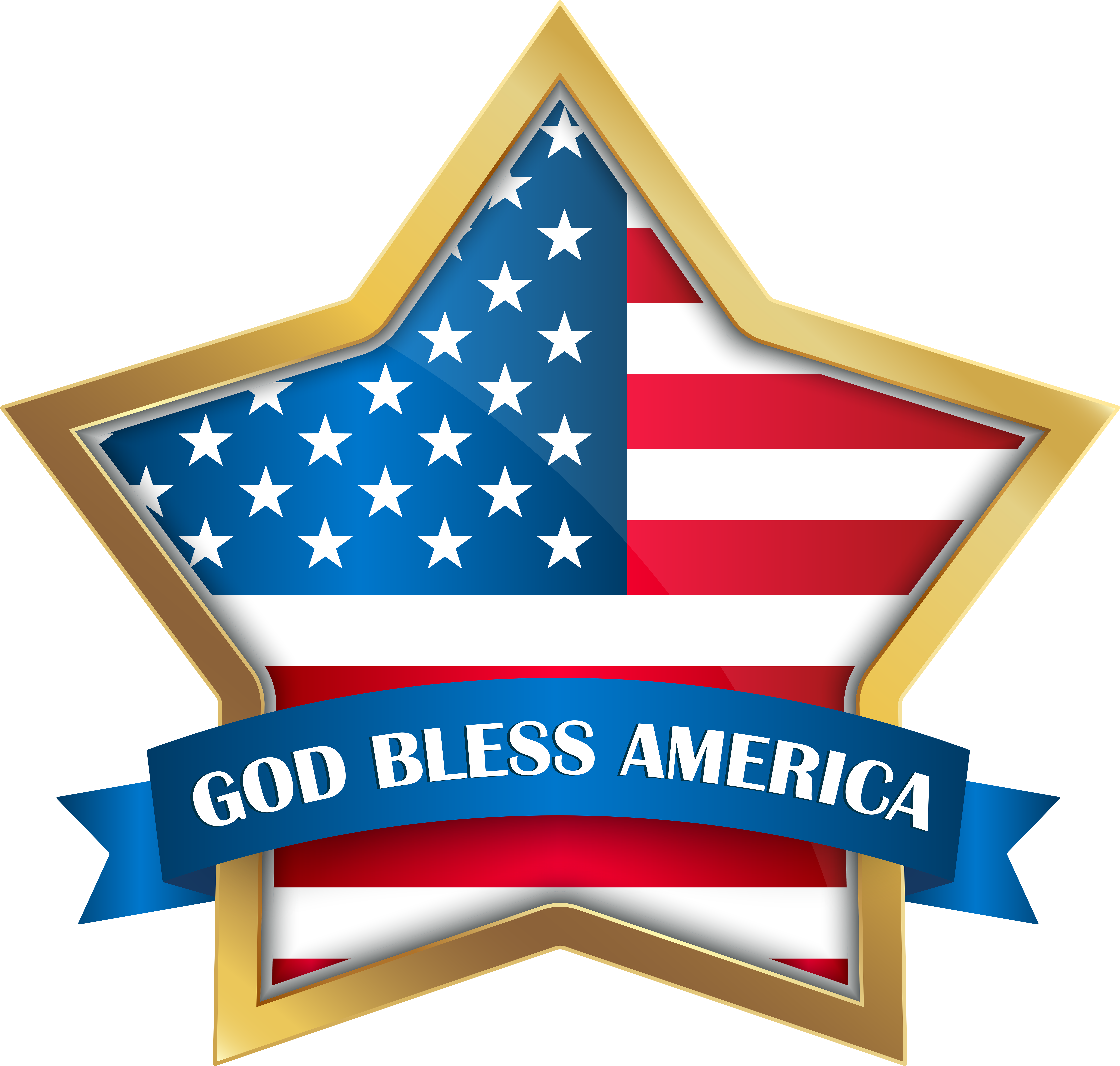 View large size Free Png Download God Bless America Star Clipart Png - Amaz...