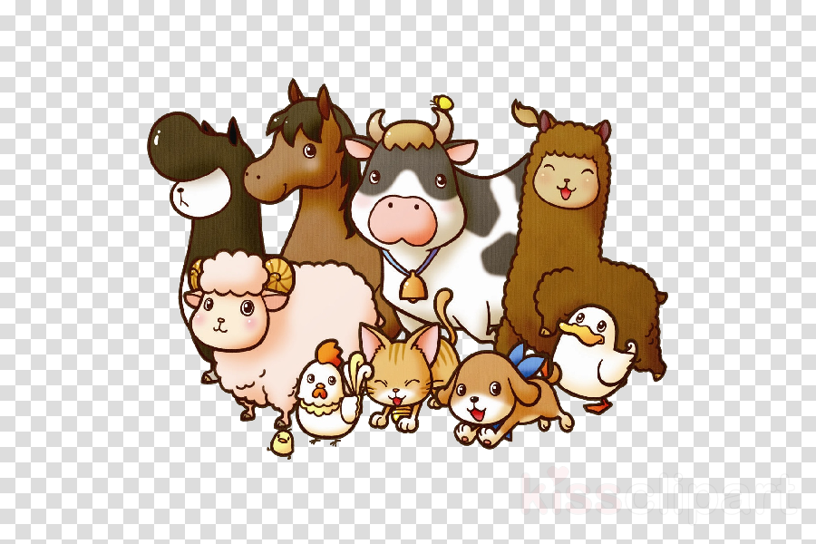 Farm Animals Png Clipart Cattle Livestock Clip Art Transparent Png (900x600), Png Download