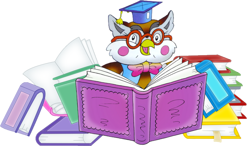 Clip Black And White Animals Png Hd Transparent Images - Cute Animals Reading Cartoon (800x474), Png Download