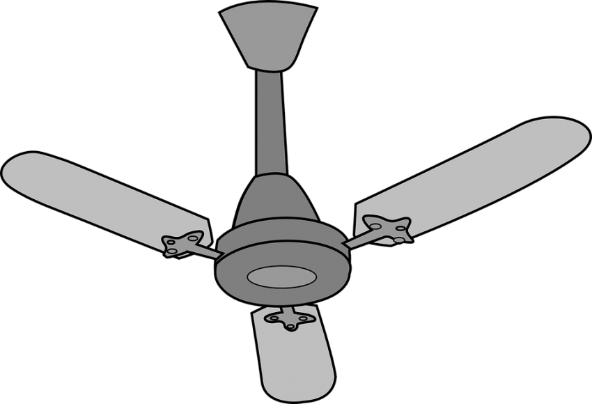 Free Png Download Electrical Ceiling Fan Png Images - Ceiling Fan Clipart Png Transparent Png (850x580), Png Download