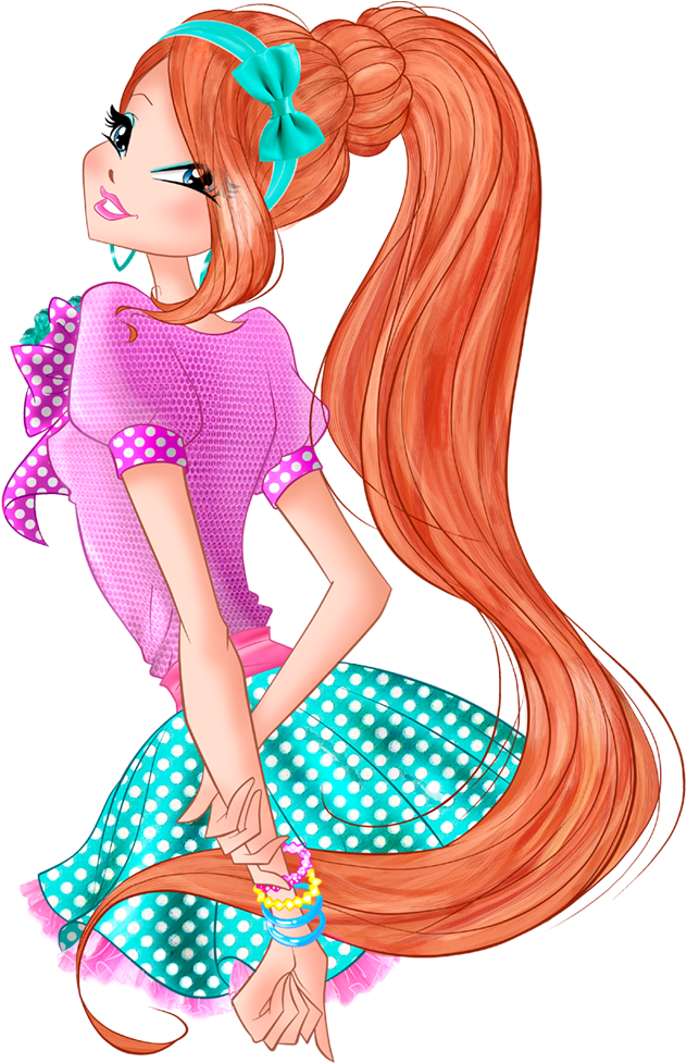 World Of Winx Chef Chic Bloom Strawberry Dotted Outfit - Winx Png Clipart (1000x1000), Png Download