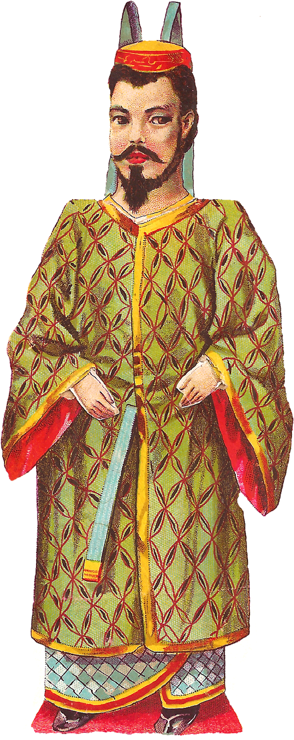 Digital Antique Royal Fashion Downloads - Japanese Emperor Clipart (719x1600), Png Download
