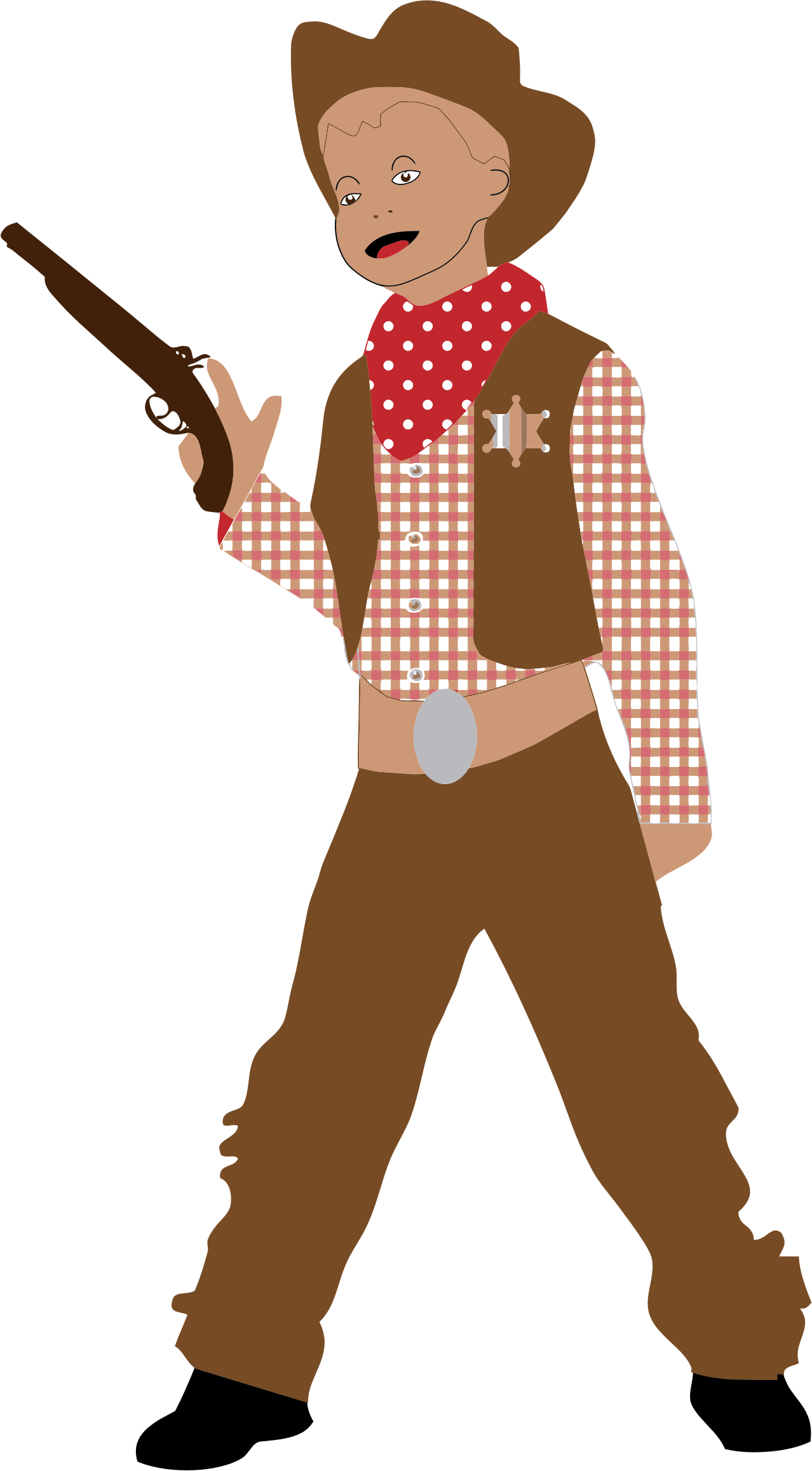 This Free Icons Png Design Of Cowboy Kid Clipart (1278x2313), Png Download