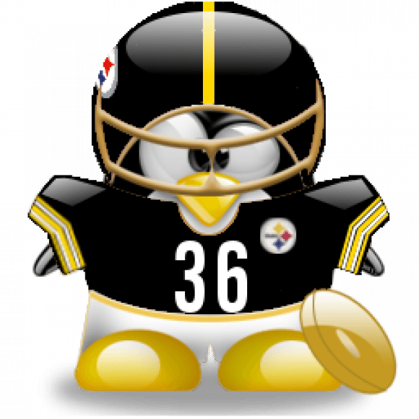 Nfl Tux - Cartoon Clipart (607x607), Png Download