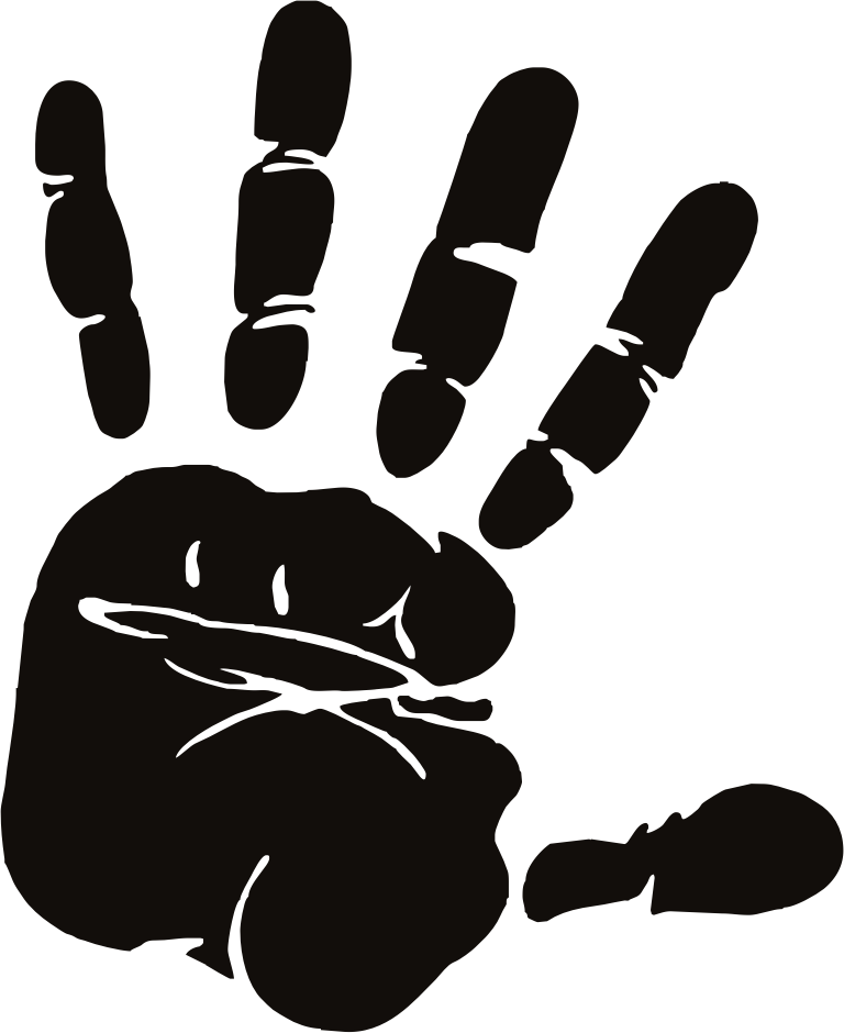 Clipart - Hand Palm Silhouette - Png Download (768x940), Png Download