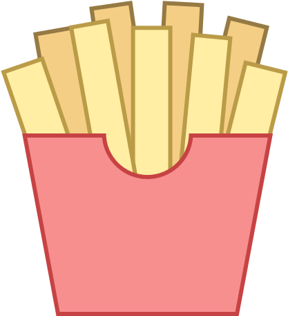 Breaded And Fried Chicken - French Fries Clipart (800x600), Png Download