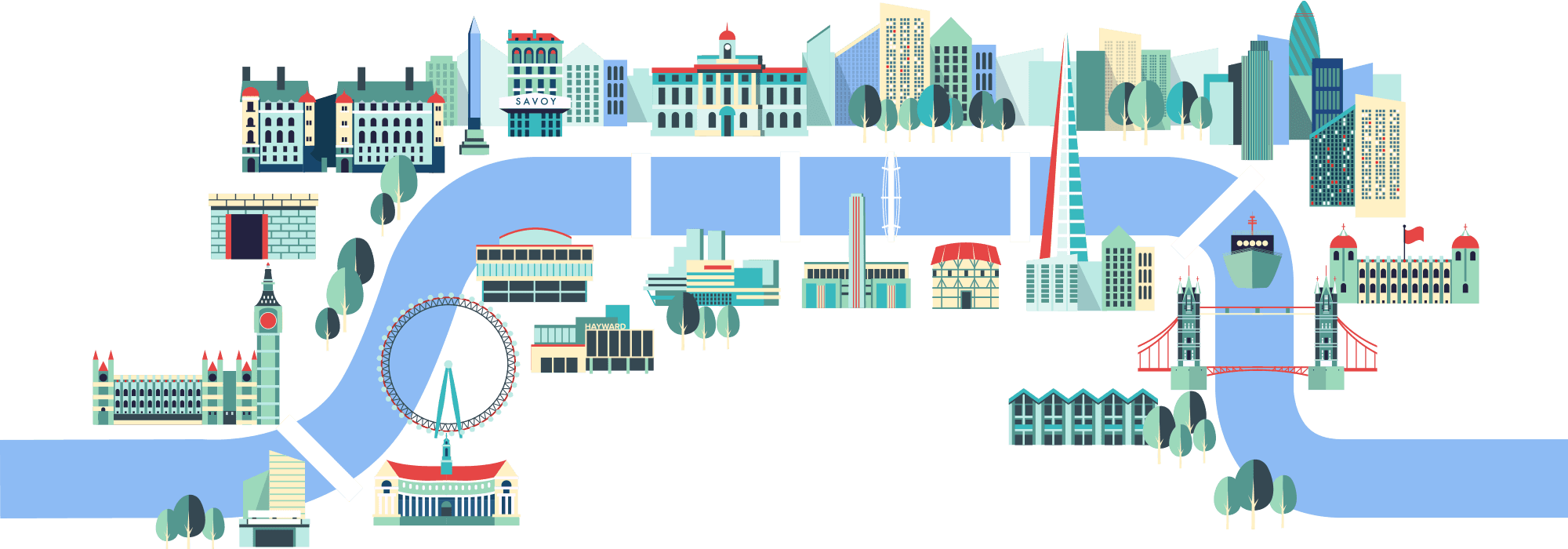 View Our Family Offers And Group Discounts - River Thames Illustration Clipart (2000x700), Png Download