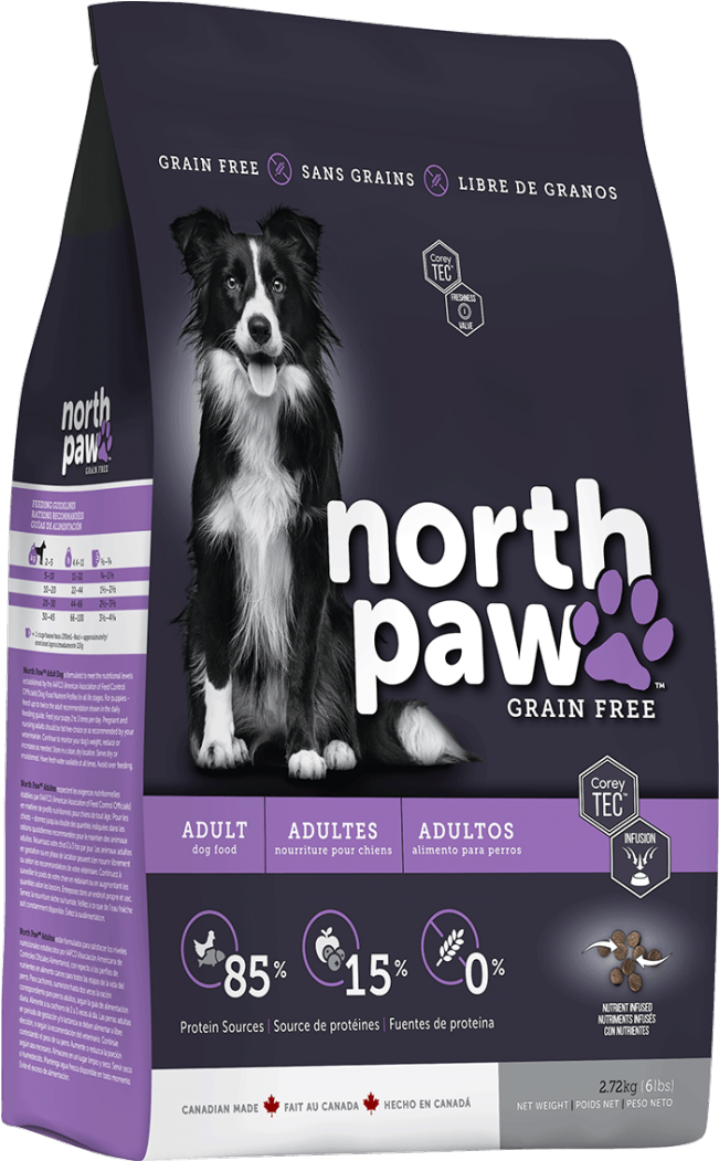 North Paw Adult - Dog Food Clipart (740x1090), Png Download