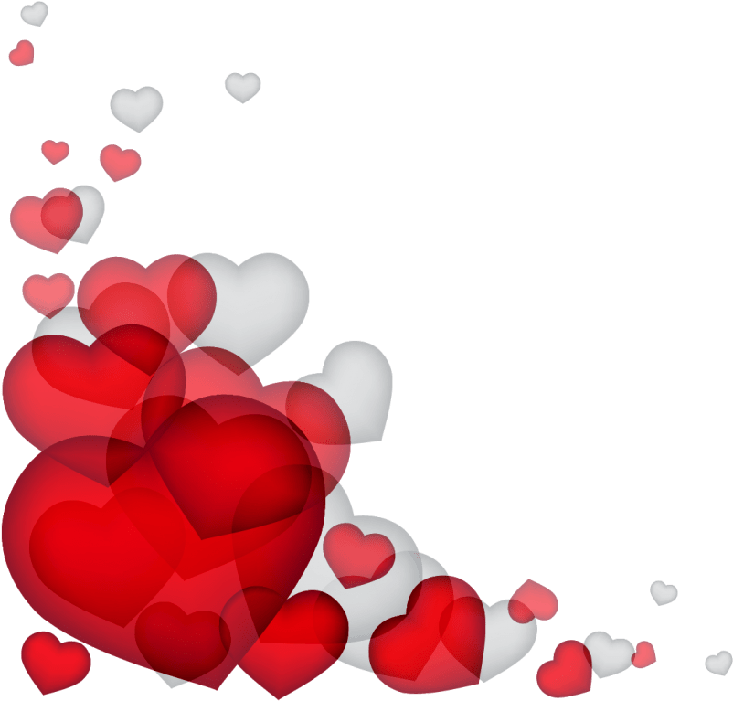 Free Png Corazones Png Images Transparent - Love Hearts Transparent Clipart (850x827), Png Download