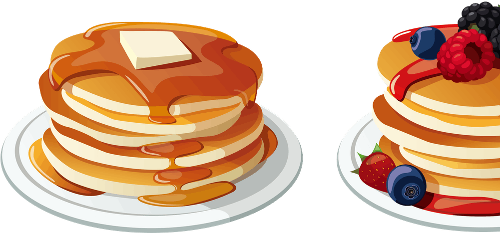 Pancake Clipart Prayer Breakfast - Breakfast Food Png Clipart Transparent Png (1000x500), Png Download