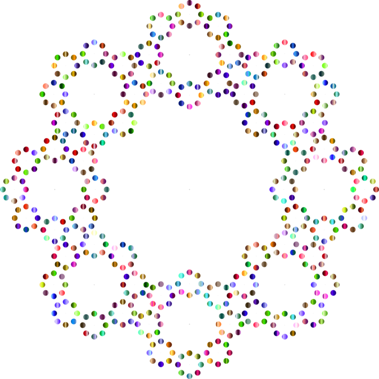 Borders And Frames Circle Decorative Arts Drawing Confetti - Clip Art - Png Download (750x750), Png Download